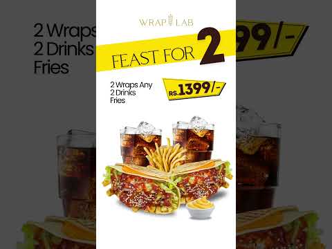 Feast for 2 - Wraps, Drinks & Fries for Rs1399 only