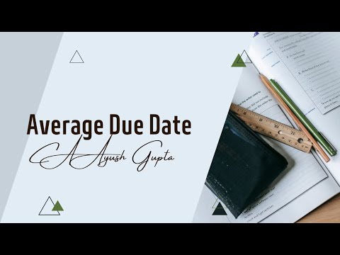 Lecture 1#Average Due Date Revision #CA Foundation Accounts