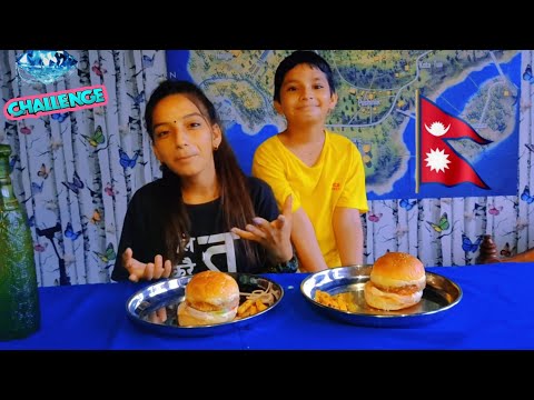 TRYING BURGER FOR THE FIRST TIME || NEPALI BURGER || KADDU GAMING VS GAMING WITH ARCHU