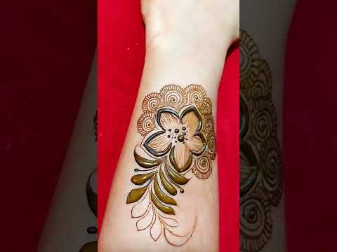 STYLISH FLORAL MEHNDI DESIGN SIMPLE #aarumehndi #shortsvideo #henna