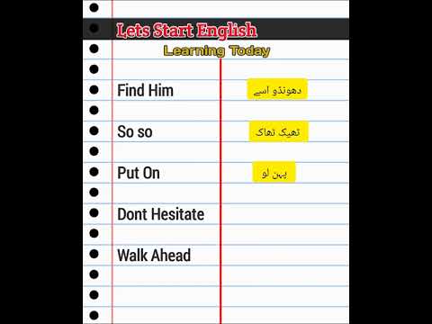 Learn English With Urdu Meaning | Daily Use Words | English Learning