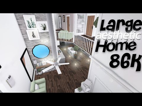 Large aesthetic family home 86k | with big kitchen Bloxburg build