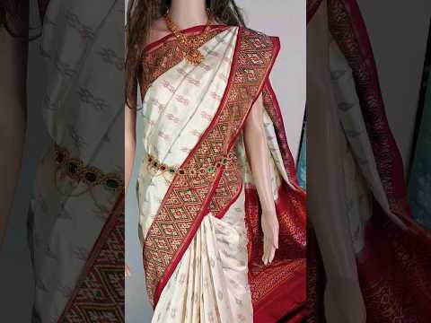 Pure silk pochampally saree #ikkatsarees #silksarees #shortsfeed #pattusarees #shilpafashiontv