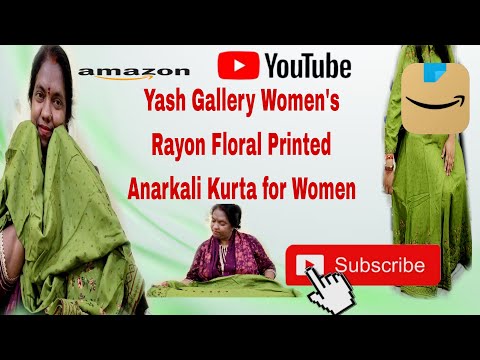 Printed Anarkali Kurti for Women |  #unboxing #anarkali #anarkalikurti #amazon