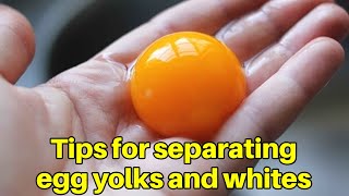 Tips for separating egg yolks and whites #lifehacks #lifehackshorts #shorts #tips