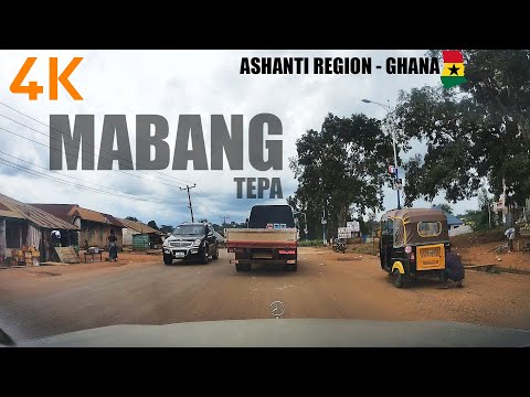 Mabang Tepa Drive Tour in the Ahafo Ano North Ashanti Region of Ghana 4K