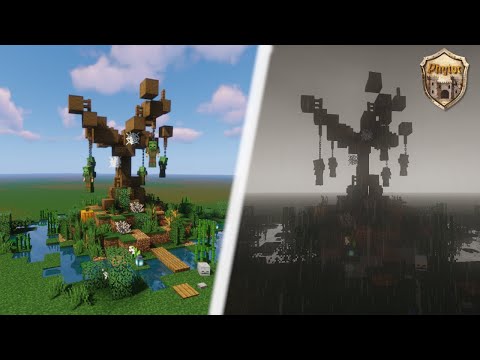 Minecraft Halloween Tutorial: Hanging Tree