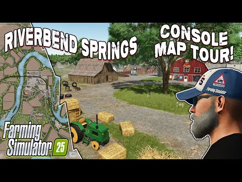 FS25, CHECK IT OUT!! “RIVERBEND SPRINGS” CONSOLE MAP TOUR! ON Farming Simulator 25 (Review) PS5.