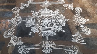 dhanurmasam geethala muggulu//Friday lotus rangoli//simple daily muggulu