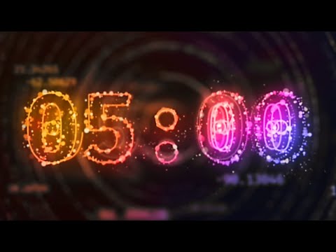 5 Minute Countdown | Rainbow Particles