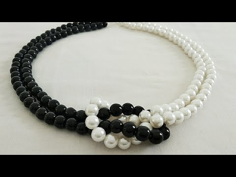 Pearl Necklace | Jewellery Making | DIY Necklace | How To Make Necklace At Home | Shabna's Designs