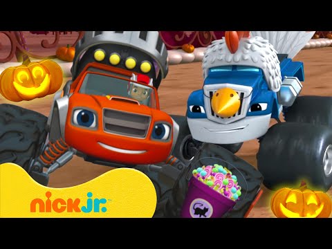 Blaze & Crusher Go Trick Or Treating! 🎃 10 Minutes of Blaze and the Monster Machines | Nick Jr.