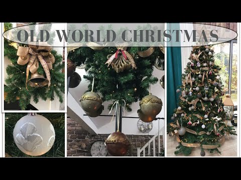 OLD WORLD BUDGET FRIENDLY CHRISTMAS - ORNAMENT MAKEOVERS - DECORATING - LIVING SPACE CHRISTMAS TOUR