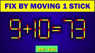 Matchstick puzzle with answer | Move matchstick puzzle | Math puzzle game | Math puzzle questions