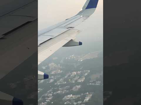 Aeroplane view l Morning foggy city view #delhi #youtubeshorts #shortvideo