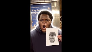 Artist gives people drawings of themselves (Angry reactions!)