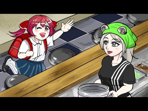 【手描き】ママーただいま～【獅白ぼたん/宝鐘マリン/切り抜き/ホロライブ】