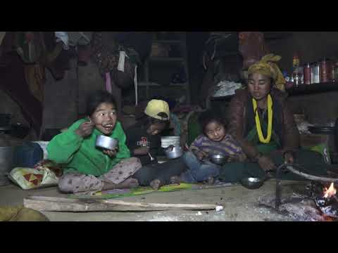 Eating delicious food by sharing each other || Nepali village