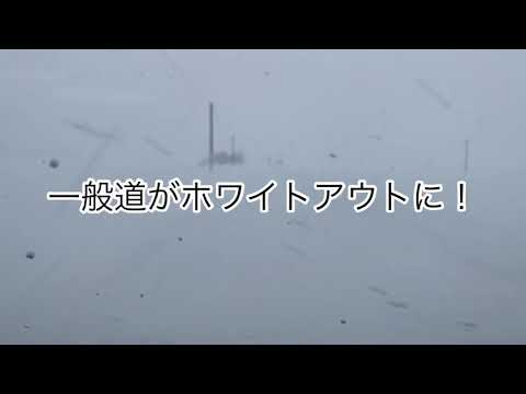 一般道がホワイトアウトに！2021.01.09　福井県福井市