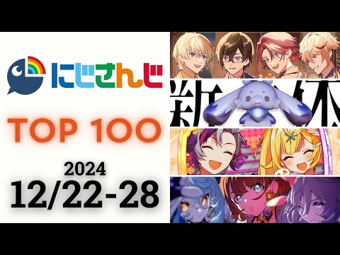 【2024/12/22-28】にじさんじ 歌ってみた&オリジナルソング 週間再生数ランキング TOP 100 + 新曲