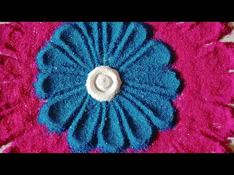 wow colourful rangoli दररोज दारात काढण्यासाठी साठी अतिशय सुंदर सोपी रांगोळी#rangolidesigns #easy