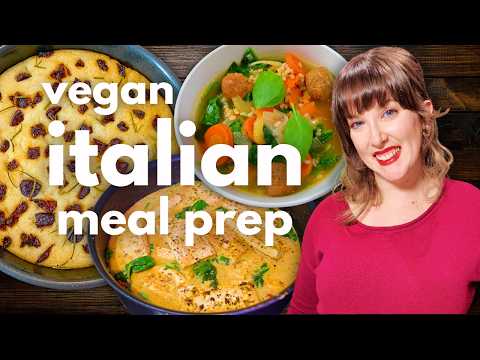 Italian Vegan Meal Prep! 5 Vegan Recipes, Week of Vegan Food! Free PDF