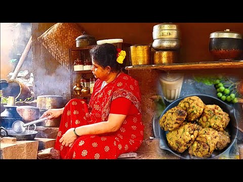 Traditional Village Masala Vada recipe| village cooking | traditional lifestyle | Rural food recipe