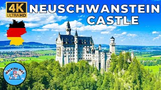 Neuschwanstein Castle, Alpsee, German Alps Walking Tour  - 4K 60fps with Immersive Sound & Captions