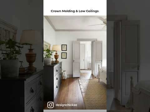 Crown moulding and low ceilings? Here’s how to get it right! #interiordesign