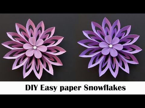 DIY How to make paper snowflakes l l Easy paper snowflakes l l Christmas decoration ideas