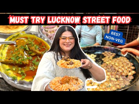 BEST LUCKNOW STREET FOOD | Best Non-Veg In Lucknow | Tundey Kebabi, Nihari Kulcha,  Mutton Biryani