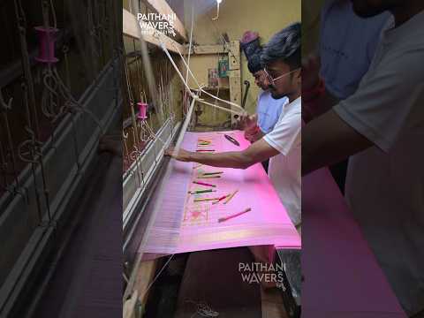 Manufacturing Silk Paithani sarees Design #paithani #silk #saree #traditional #making