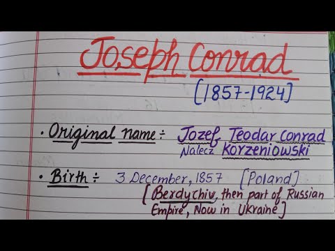 Part-1 Joseph Conrad | Biography & Works | Trick to Learn Conrad's Works | Master Cadre English