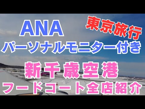 快適！ ANA「全席個人モニター付き国内線 」と新千歳空港「フードコート全店紹介」【東京旅行】