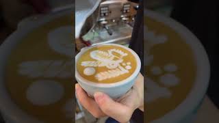 Latteart how to pour hummingbird 蜂鸟⚡️🔥 ｜#latteart #shorttutorial #cafe #coffee #barista