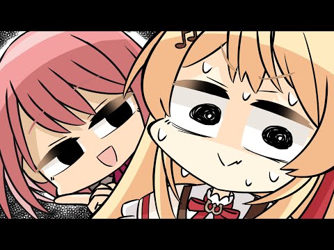 【手描き】クソガキムーブをかます音乃瀬奏を秒でわからせる鷹嶺ルイ【鷹嶺ルイ/音乃瀬奏/ルイなで/ホロライブ/切り抜き漫画】