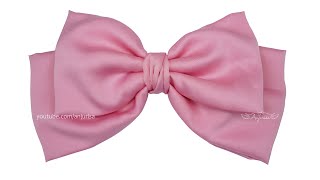 IT'S SO GORGEOUS!! 😍😍😍 BIG Hair Bow out of SATIN Cloth with Perfect Measurements