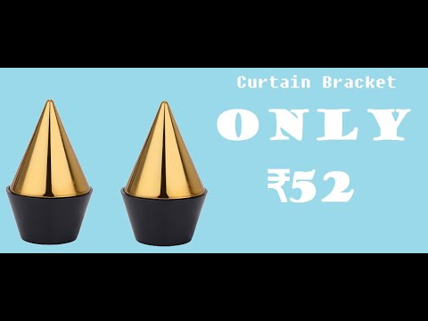 wskart Buy link in Description Gold Black Curtain Cap Finial Bracket F526(G)#wskart #curtainbracket