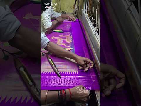 Manufacturing Silk Saree Pallu Design #manufacturing #traditional #silk #paithani #saree