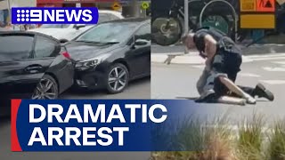 Dramatic teen arrests on busy Melbourne strip | 9 News Australia