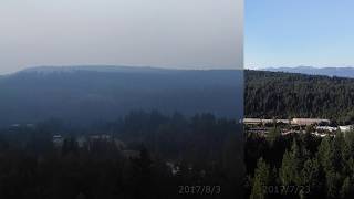 The smoke from #BCWildfire hits the Cascade Mountains region