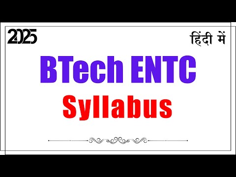 BTech ENTC Syllabus 2025