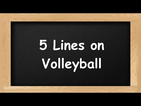 Volleyball Short 5 Lines in English || 5 Lines Essay on Volleyball