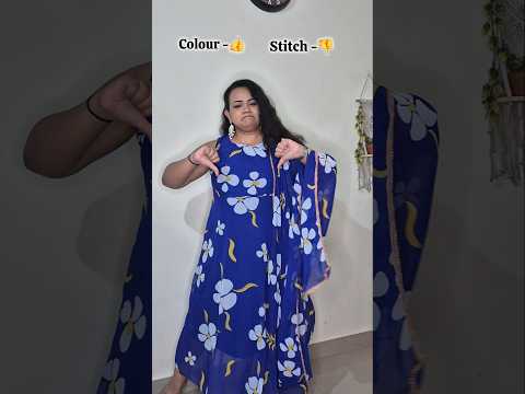 100% Honest Review 🤫| Meesho Anarkali #meesho #fashion #shorts #trending