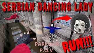 SERBIAN DANCING LADY vs. PARKOUR PRO - WHO FASTER? (part 11)