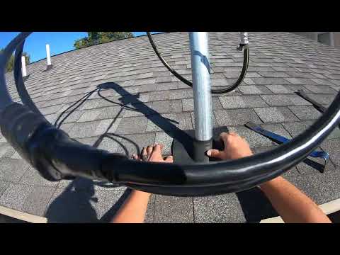 DIY Roof electrical riser pole boot install 10-10-24