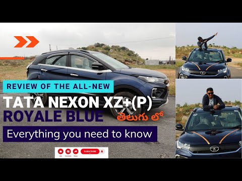 Tata Nexon XZ+ (Premium) 2022 Detailed Review in Telugu | Royale Blue | ASHOK PEDDAKOTLA VLOGS