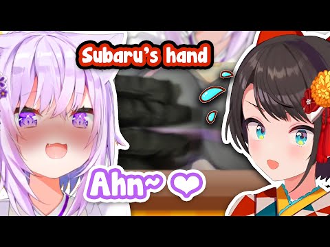 Okayu Moan After Subaru Touched Her "Oppai" 【Hololive / Eng Sub】