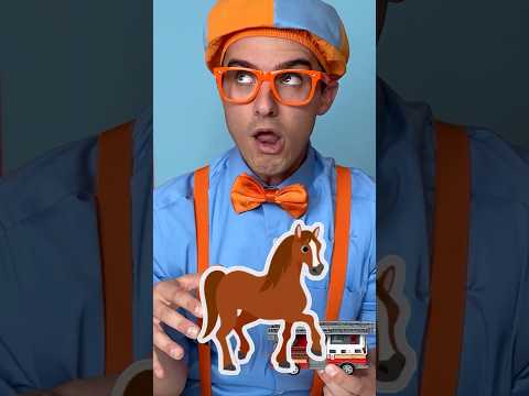 The Fire Truck goes NEIGH like a HORSE?! Blippi Fixes his Toy Truck🚒! #blippi #shorts