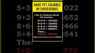 Hard, yet solvable math riddle #shorts